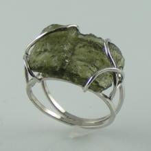 Vltavín - Ločenice - prsten bílé au