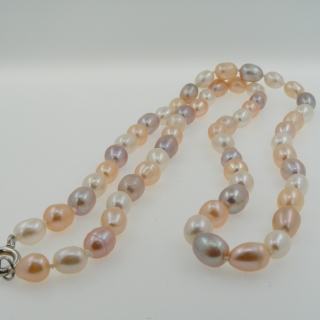 Perlový náhrdelník 7-8 mm - sladkovodní kultivovaná perla multi rice