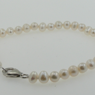 Perlový náramek 5-6 mm - sladkovodní kultivovaná perla