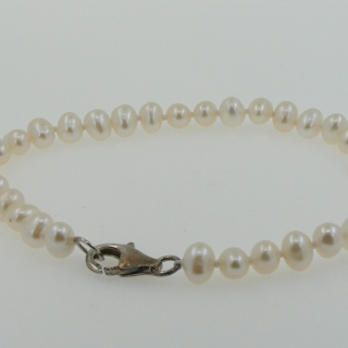 Perlový náramek 5-6 mm AA - sladkovodní kultivovaná perla