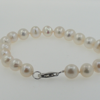 Perlový náramek 9-10 mm - sladkovodní kultivovaná perla