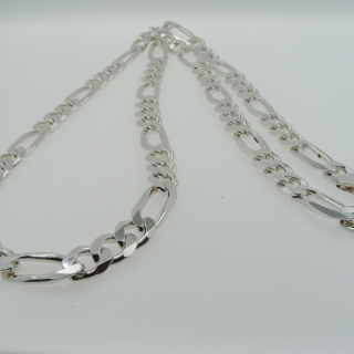 Pánský stříbrný řetěz - figaro 1:3