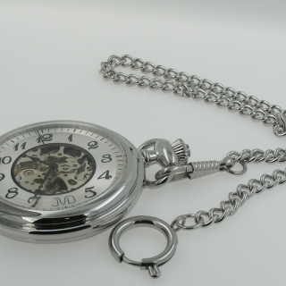 Kapesní hodinky JVD chrom mechanické