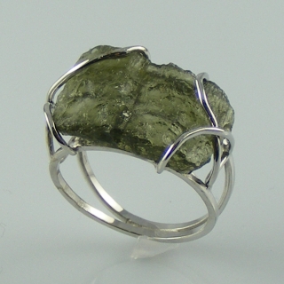 Vltavín - Ločenice - prsten bílé au