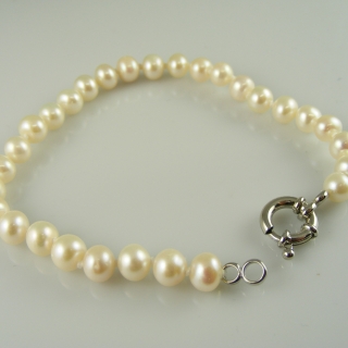 Perlový náramek - sladkovodní perly 6 mm