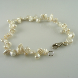 Perlový náramek - sladkovodní keshi perly