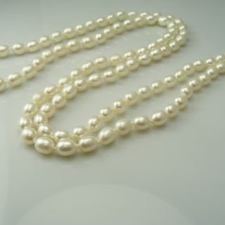 Perlový náhrdelník - sladkovodní rice perly 7 - 8 mm