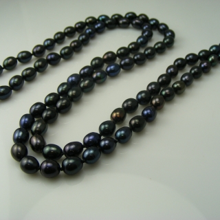 Perlový náhrdelník - sladkovodní rice perly 7 - 8 mm