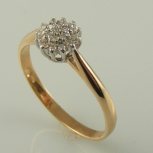 Briliantový prsten v rose gold