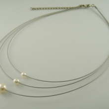 Titanový náhrdelník s říčními perlami